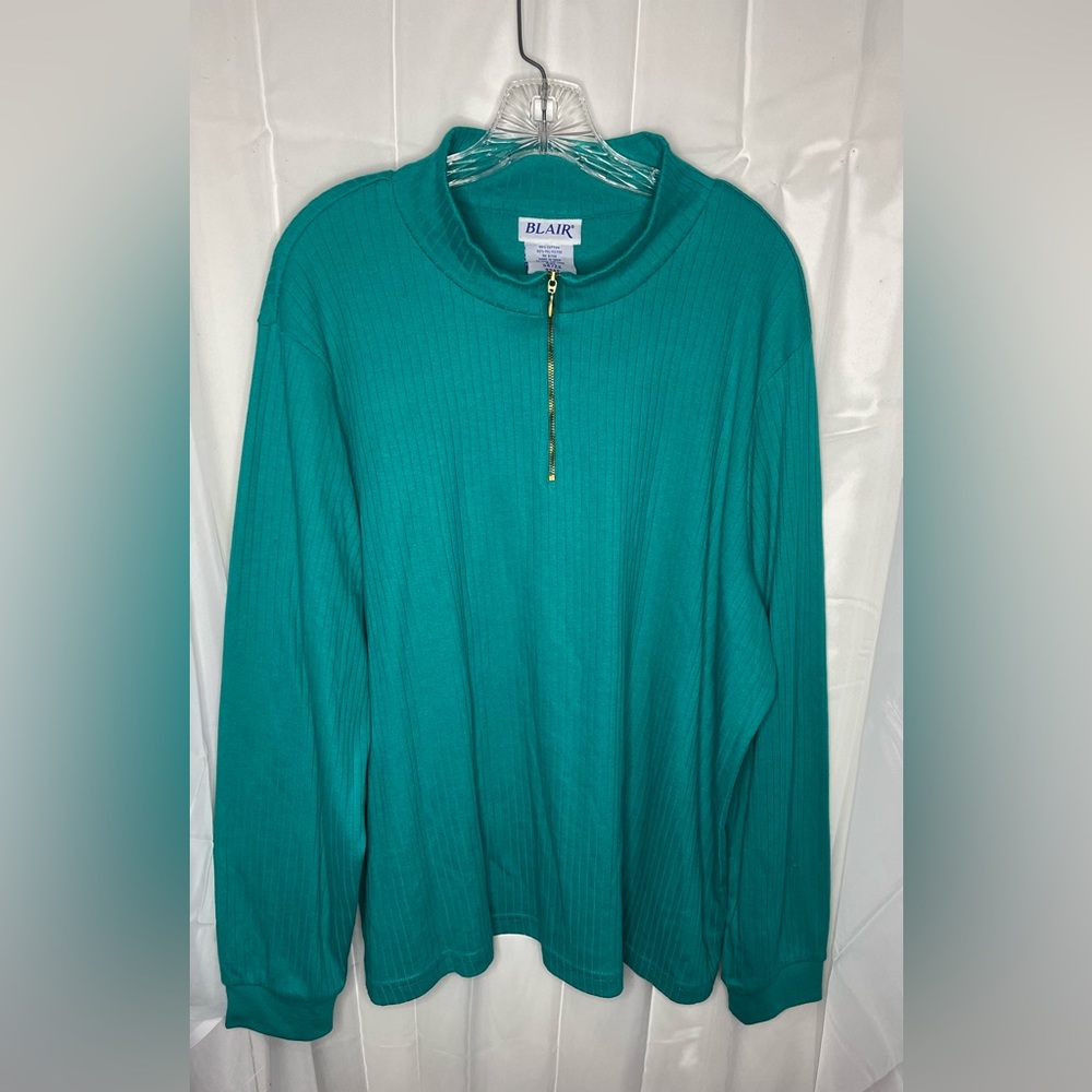 Blair 2X.  1/4 zip.  long sleeve top.